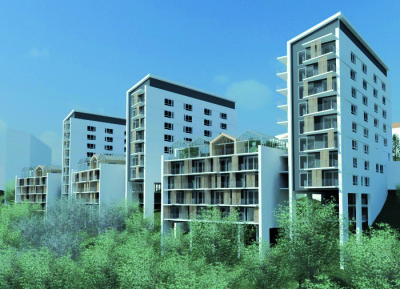 Riksbyggens planerade bostadsprojekt Brf Viva i Göteborg.