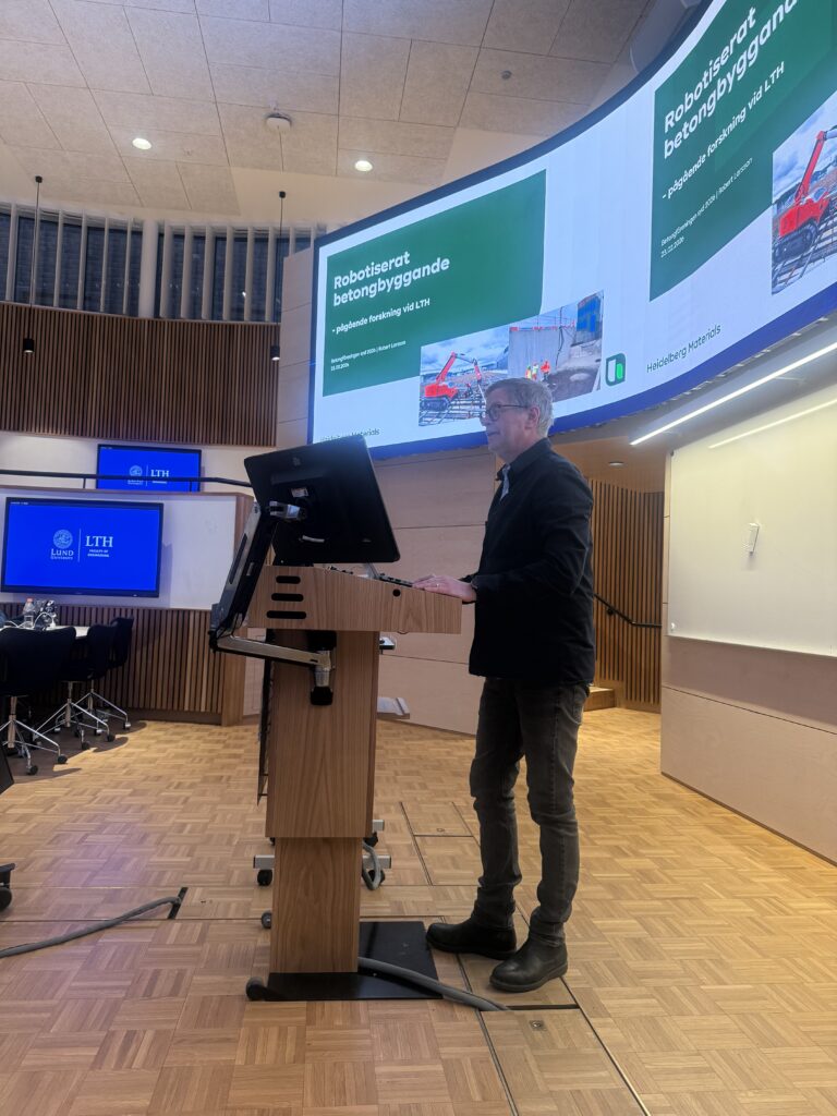 Robert Larsson, Heidelberg Materials Cement LTH – Robotiserat betongbyggande.